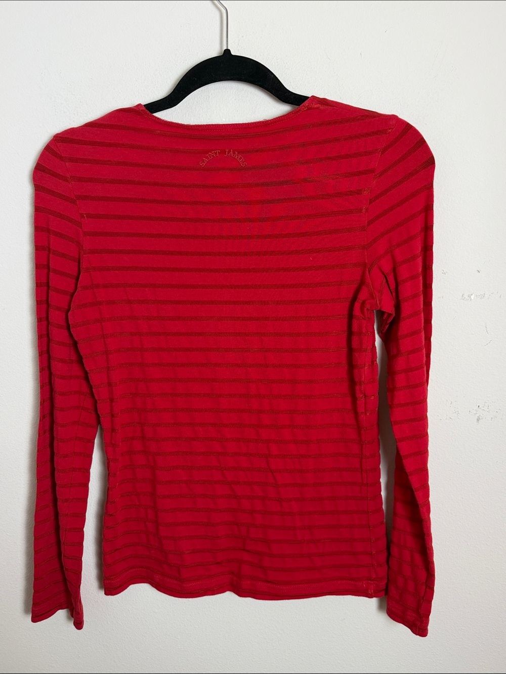 Saint James Red Long Sleeve Tee Size 6 Americana Nautical Preppy - Picture 7 of 7